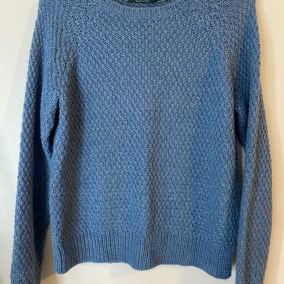 Ralph Lauren Women’s Blue Crew Neck Knit Sweater Wool blend - Picture 7 of 8